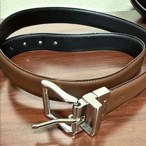 Polo Ralph Lauren | Reversible saddle leather belt. Brown and Black